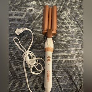 Conair Double Ceramic 3 Barrel Curling Iron, Hair Waver